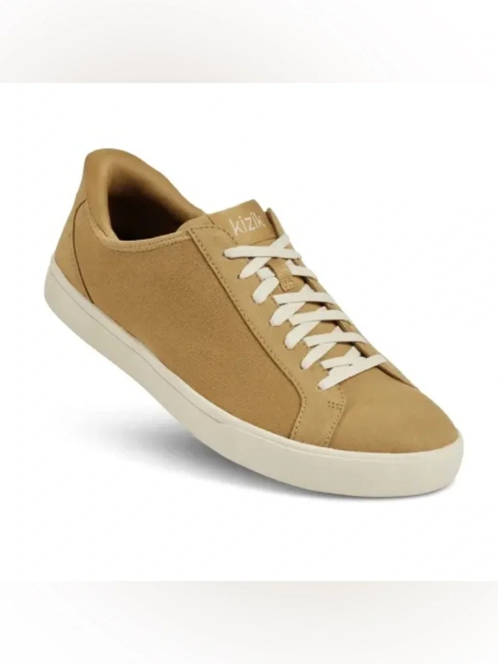 Kizik Tan Brown Canvas Low Top Sneakers Neutral Casual Walking Shoes Womens 10